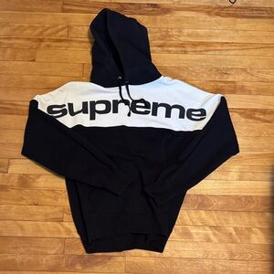 Supreme Two-Tone Black and White Hoodie